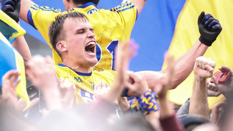 Roscommon's Enda Smith celebrates their Connacht title