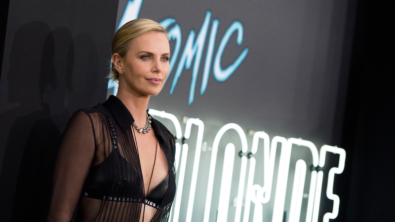 Charlize Theron attends the Premiere of Atomic Blonde at the Ace Theater.
