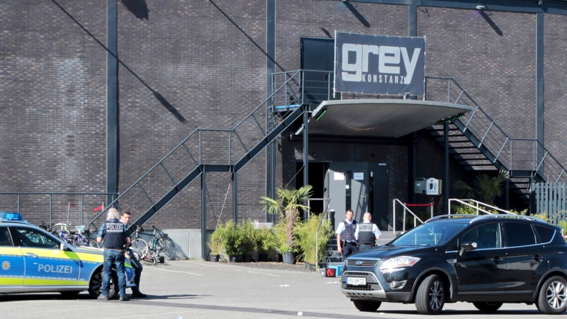 Police outside the nightclub in Konstantz where the shooting took place