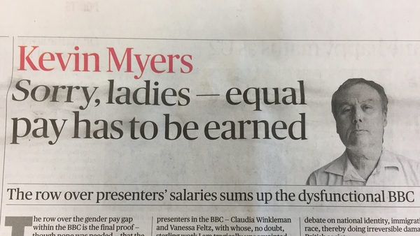 Sunday Times said Kevin Myers will not longer write for the publication