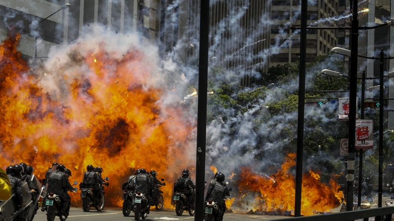 Anti-Maduro activists clash with security forces in Caracas