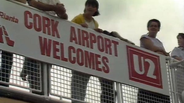 Cork Airport Welcomes U2 (1987)