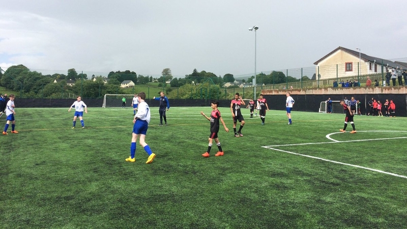 Action from the meeting of Al-Helal and Manorhamilton Rangers