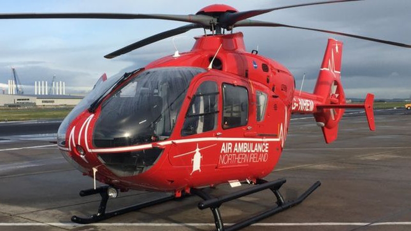 The ambulance will be based at the former Maze prison site near Lisburn (Pic: BBC)