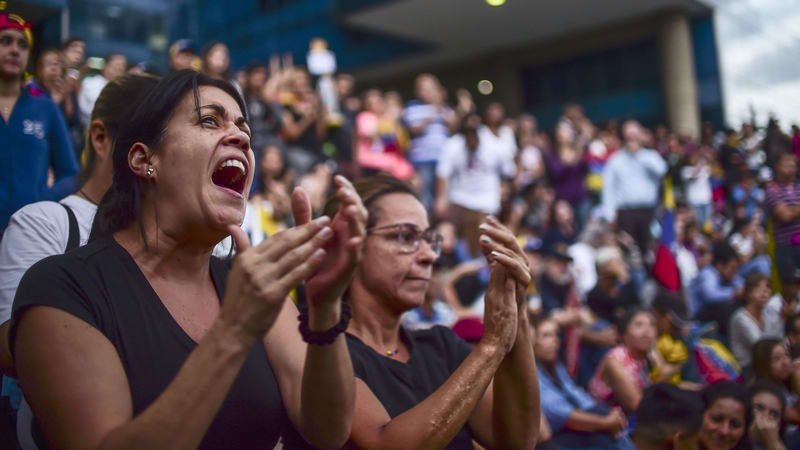 Protests in Caracas earlier this week