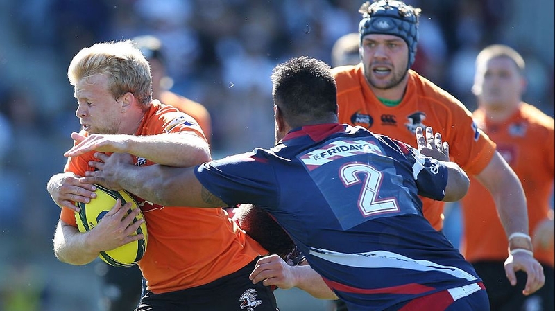 Andrew Deegan (L) in action for the NSW Country Eagles