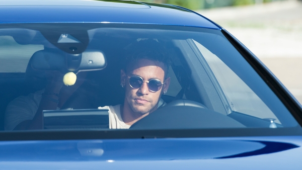 Neymar at Barcelona's training facility this week