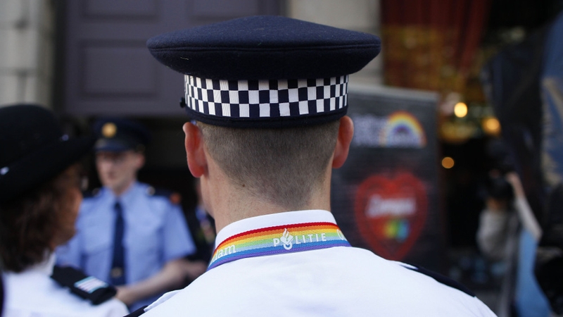 PSNI officers at a Pride event in Belfast earlier this year