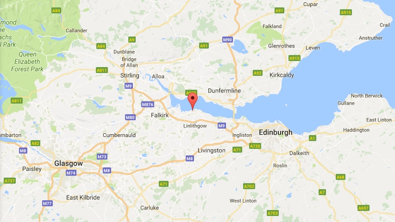 Arnold Mouat's body was found in his family home in Bo'ness, Scotland, yesterday (Pic: Google Maps)