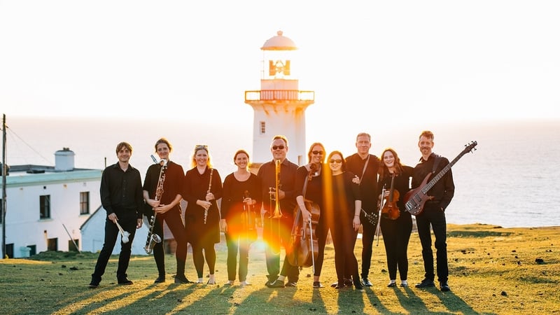 Crash Ensemble gather on Arranmore Island, Co. Donegal.