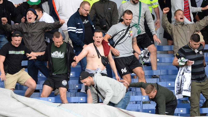 Hanover 96 fans at Turf Moor