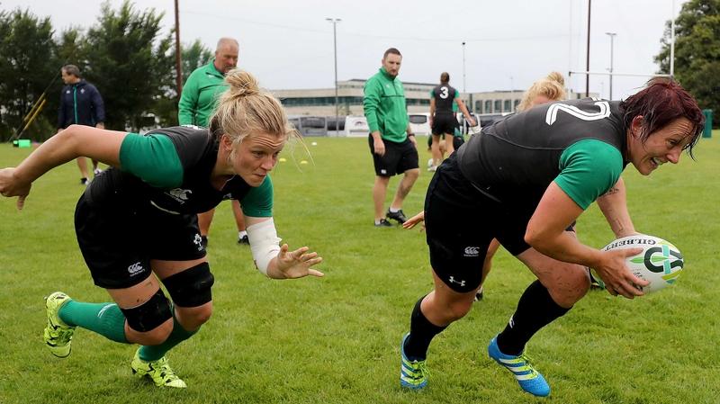 Claire Molloy (L) and Lindsay Peat are put through their paces