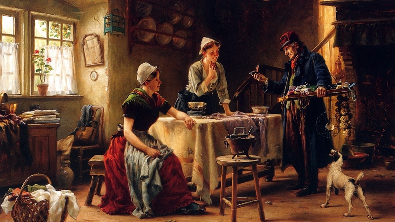 A colporteur spreads the news in 17th century France