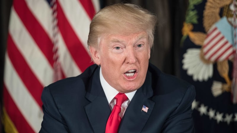 Donald Trump was speaking to reporters at the Trump National Gold Club in New Jersey