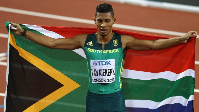 Wayde van Niekerk defended his title in 43.98 seconds