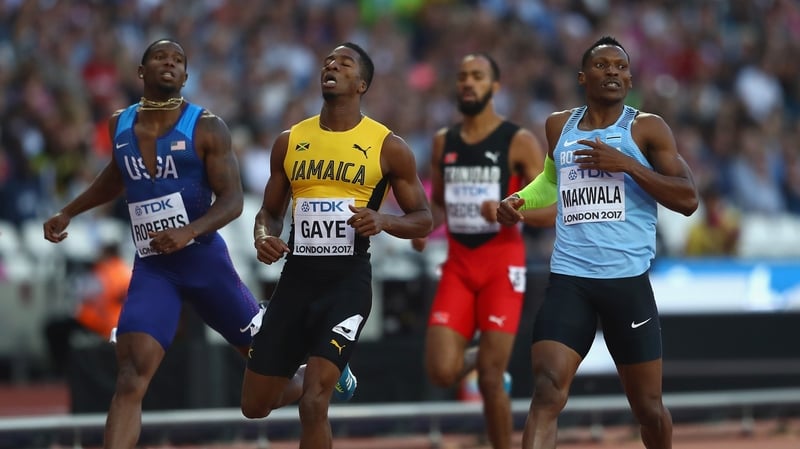 Isaac Makwala, right, in action in London before his exclusion