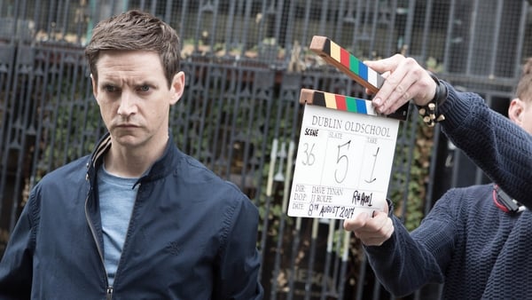 Emmet Kirwan on set