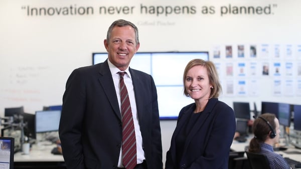 KBC Bank Ireland CEO Wim Verbraeken (L) and Dara Deering, Executive Director, Retail Banking (R)