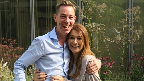Ryan Tubridy with actress Marina Sirtis, AKA Star Trek: The Next Generation's Deanna Troi.