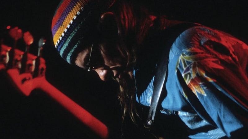 Jaco Pastorius in full flight in 1982 (photo courtesy Resonance Records)