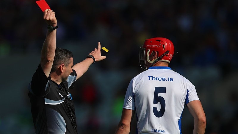 Referee Fergal Horan dismissed De Burca