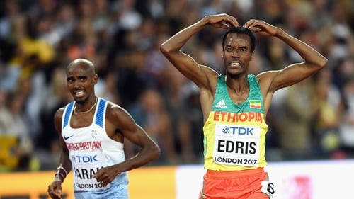 Muktar Edris of Ethiopia got the better of Mo Farah