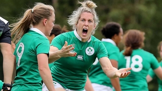 Ireland's Alison Miller celebrates
