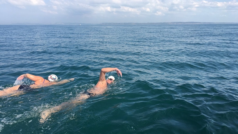 Wesley Nolan swam from Dover, England to Cap Gris Nez in France