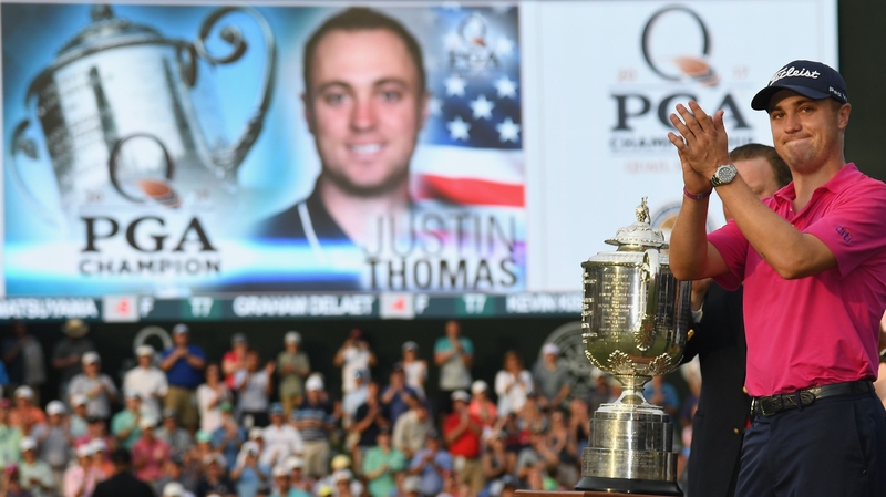 Justin Thomas after his major success in 2017