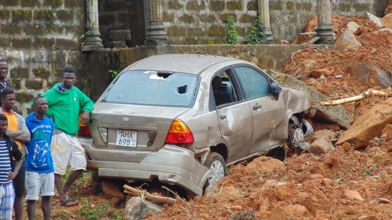 Heavy rains triggered the huge mudslide