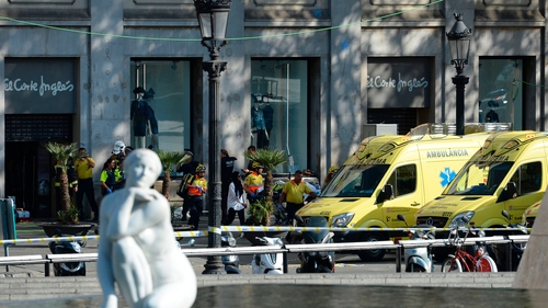 Van mounted the pavement and ploughed into pedestrians