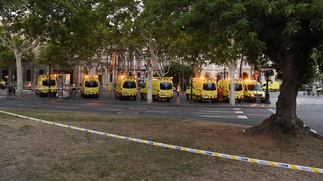 Emergency services at Las Ramblas