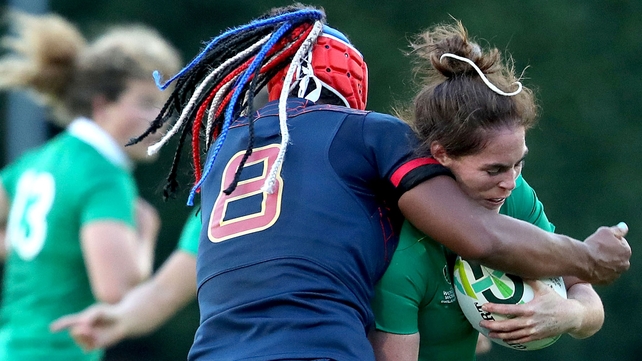 Safi N'Diaye tackles Nora Stapleton