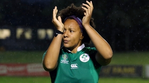 Sophie Spence applauds the supporters