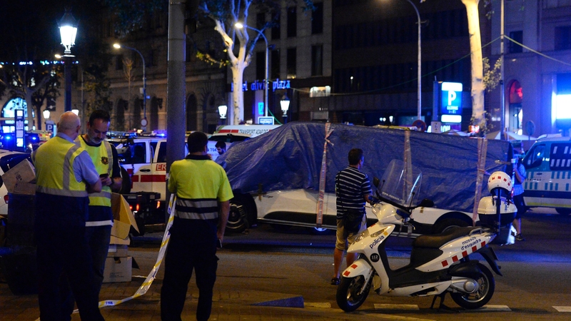 The van used in the attack in Barcelona