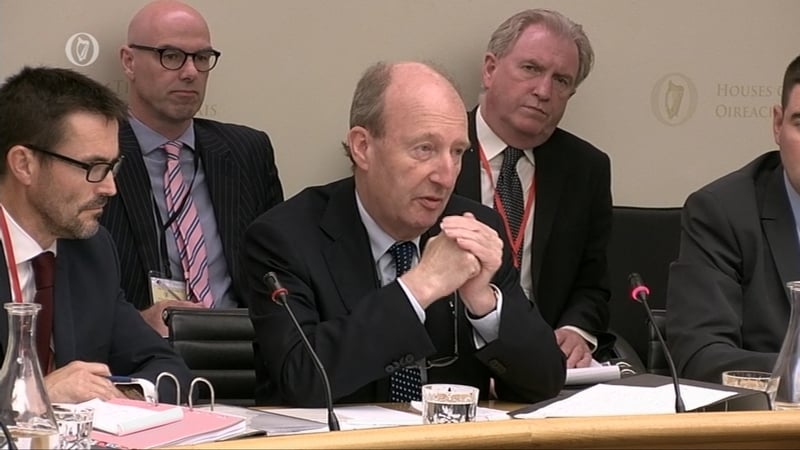 Minister Shane Ross appearing before the Oireachtas committee this morning