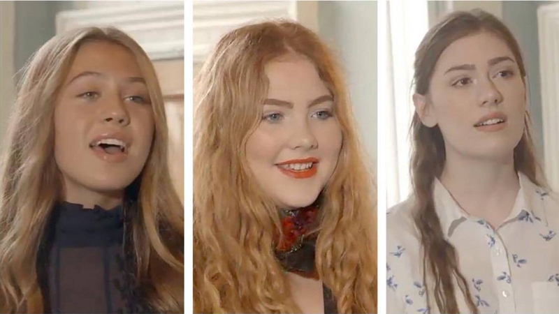 The three finalists for Celtic Woman Voices Of Angels competition