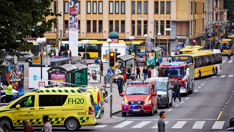 Two people died and eight were wounded in the attack in Turku