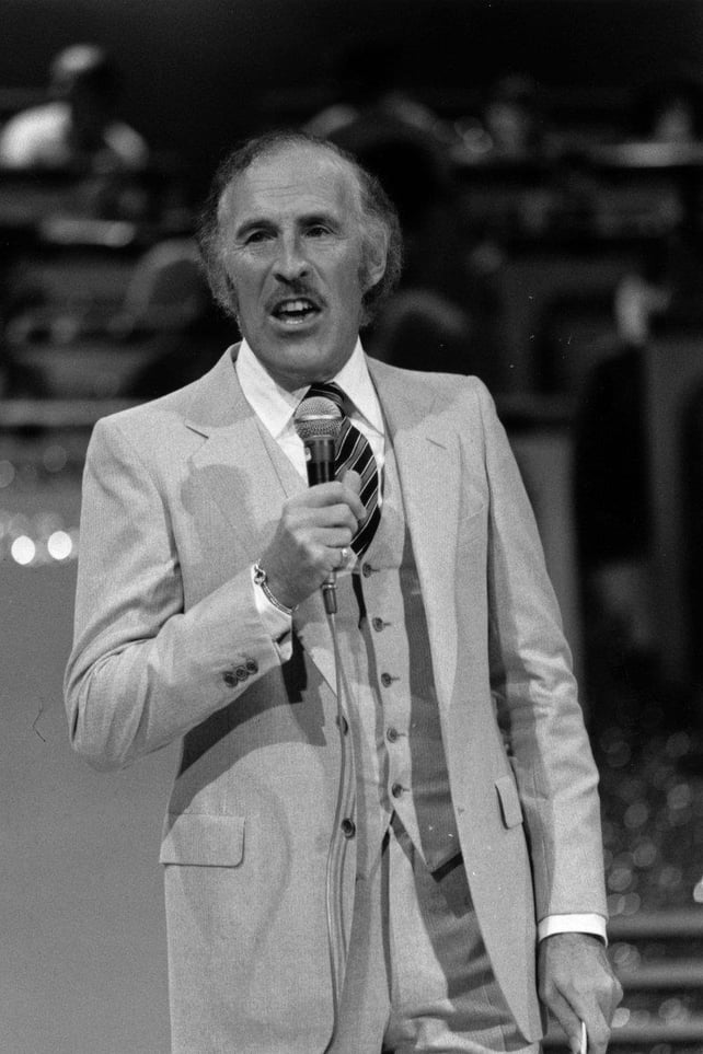 Bruce Forsyth on stage on October 6, 1980