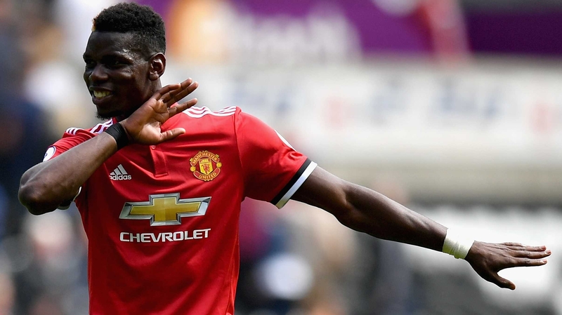 Paul Pogba was on the scoresheet at the Liberty Stadium