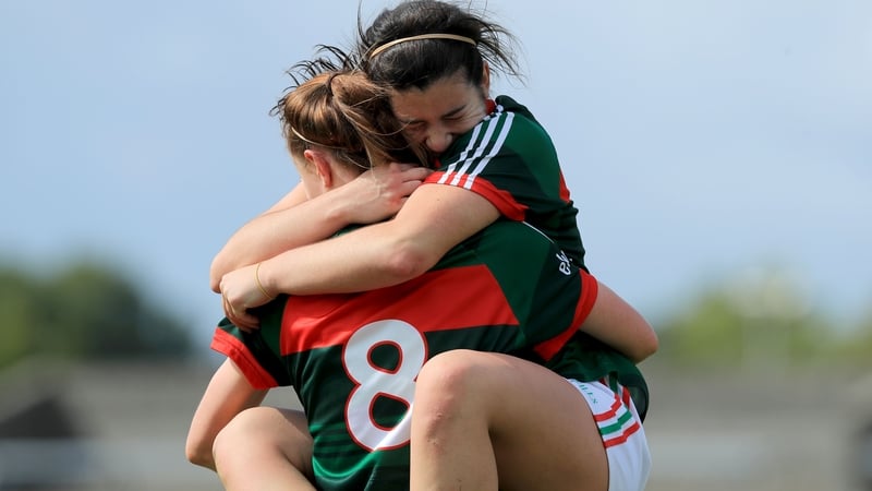 Rachel Kearns celebrates with Aileen Gilroy