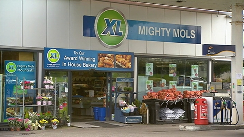 A masked man held up the Emo Filling Station in Mountrath, Co Laois, last night