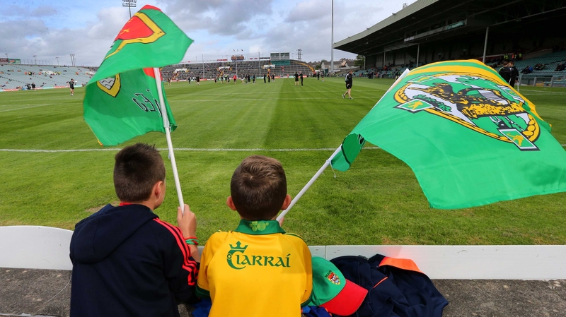 Young Mayo and Kerry supporters show their allegiance.