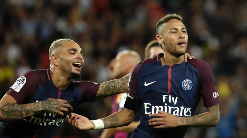 Neymar (R) has become embroiled in a bitter fallout with old club Barcelona