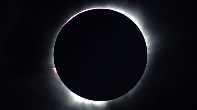 A diamond ring solar eclipse is seen from Central Sulawesi in Indonesia in March 2016