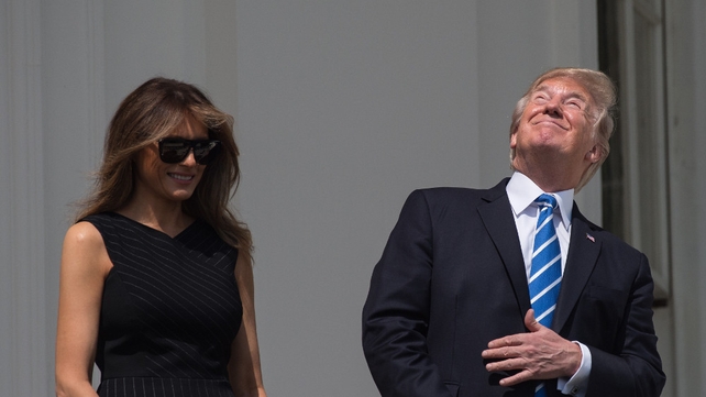 Donald Trump defied all the warnings to look at the sun without protective eyewear