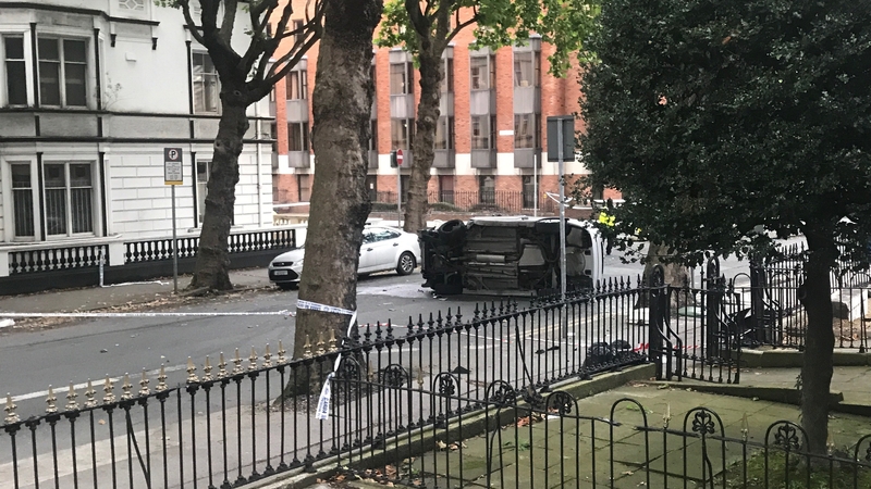 Four pedestrians were struck by the car in Dublin
