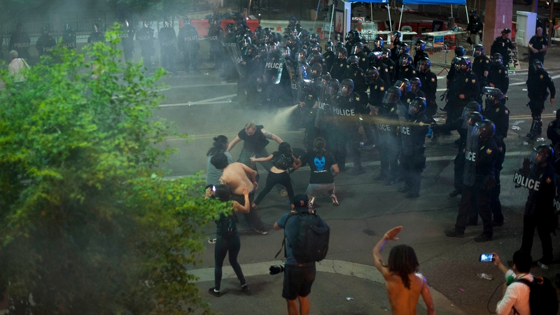 Police called on the crowds to disperse