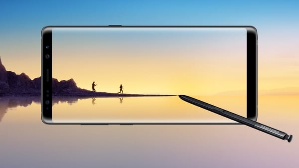The Note 8 has a 6.3 inch Quad HD+ Super AMOLED screen with curved "Infinity Display" edges