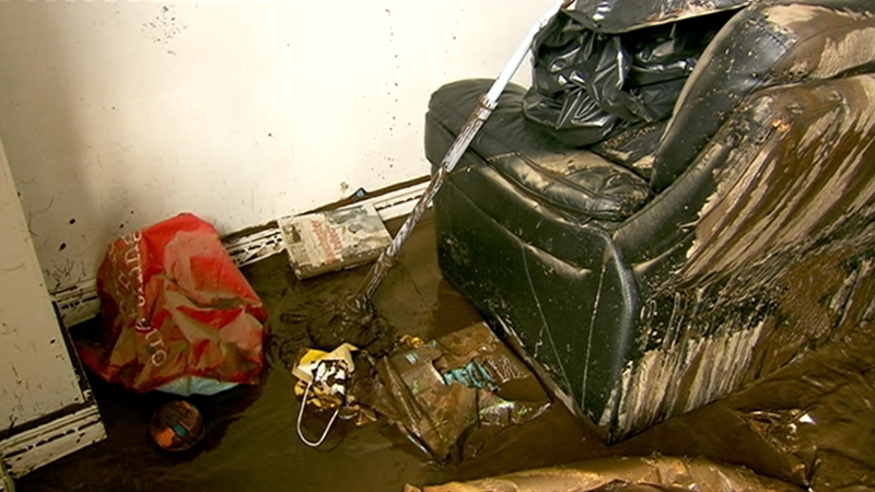 Houses in Burfoot were hit by flooding last August